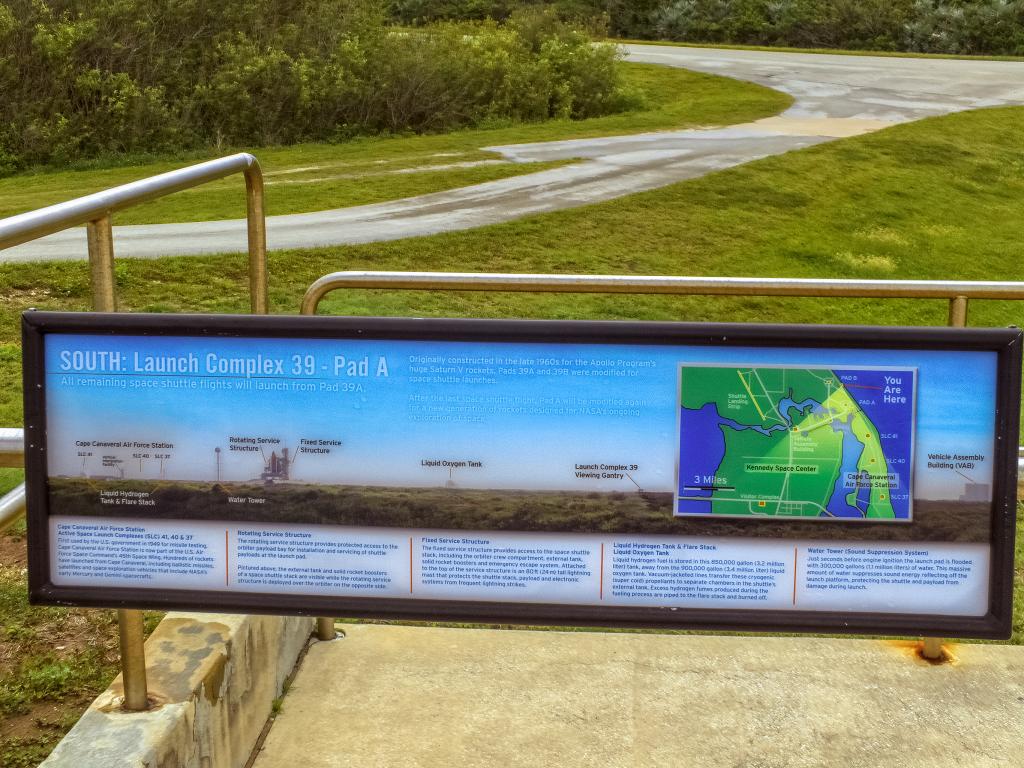 Information board for the Launch Complex 39 Pad A