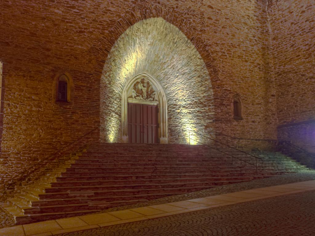 The main portal of Saint Anne's Church in Annaberg-Buchholz...